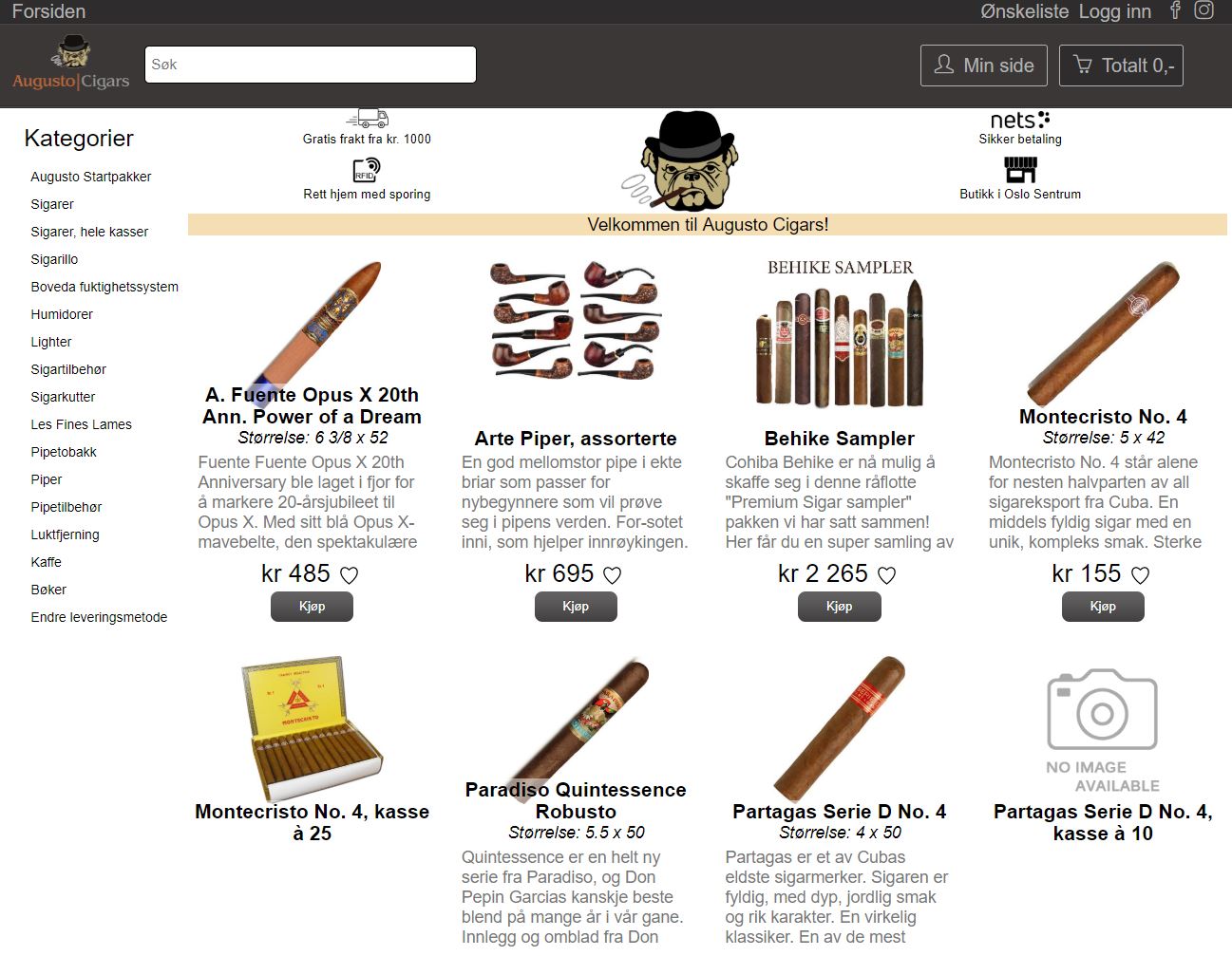 Augusto Cigars screenshot