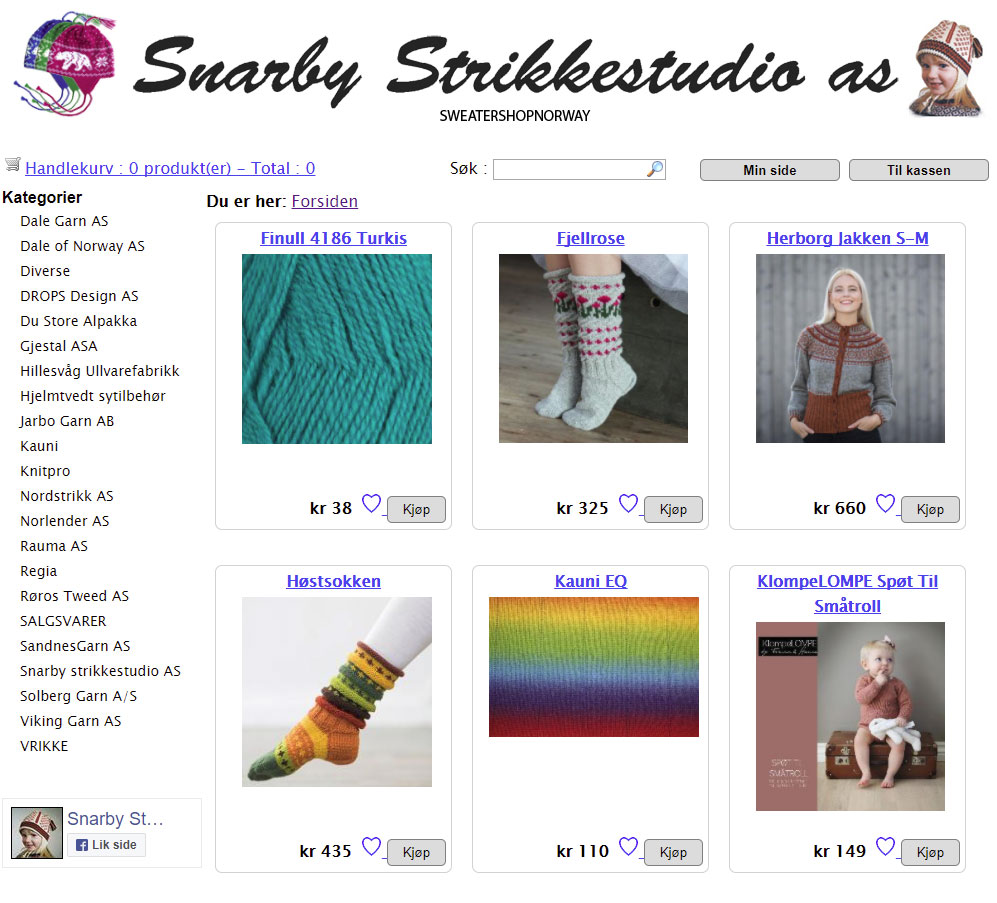 Snarby Strikkestudio screenshot